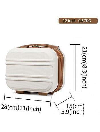 Vanity case rigide abs léger 28x15x21 cm - kono