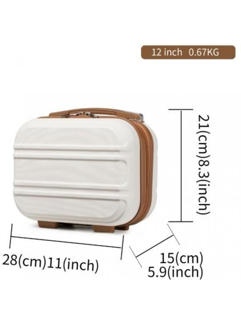Vanity case rigide abs léger 28x15x21 cm - kono Blanc - Kiabi