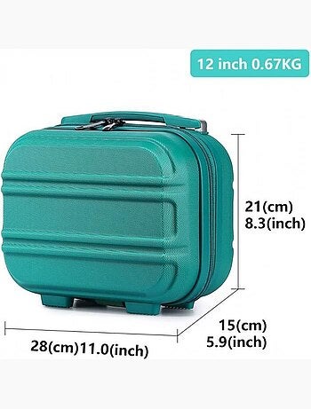 Vanity case rigide abs léger 28x15x21 cm - kono