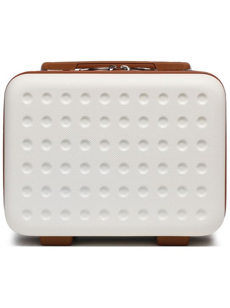 Vanity case rigide abs+pc intérieur doublé 31x18x22 cm - kono Blanc - Kiabi