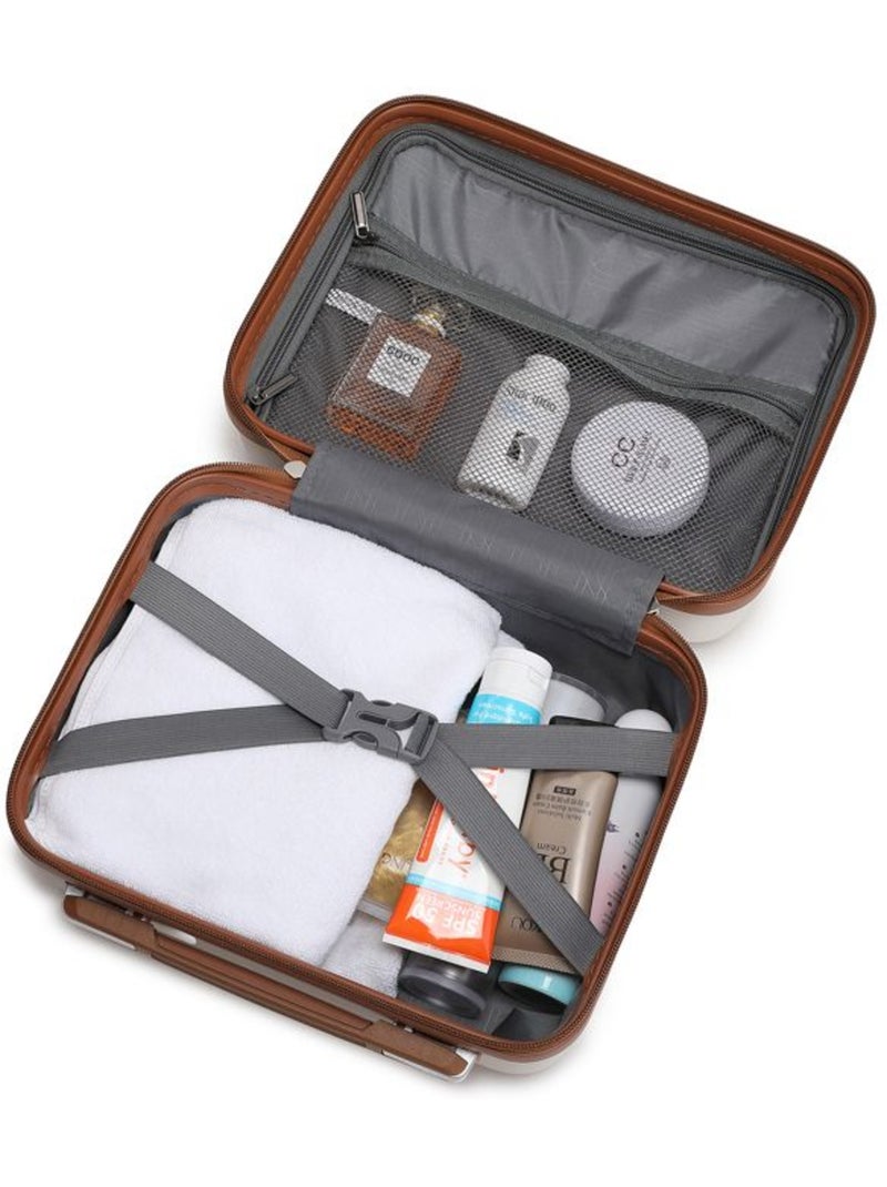 Vanity case rigide abs+pc intérieur doublé 31x18x22 cm - kono Blanc - Kiabi