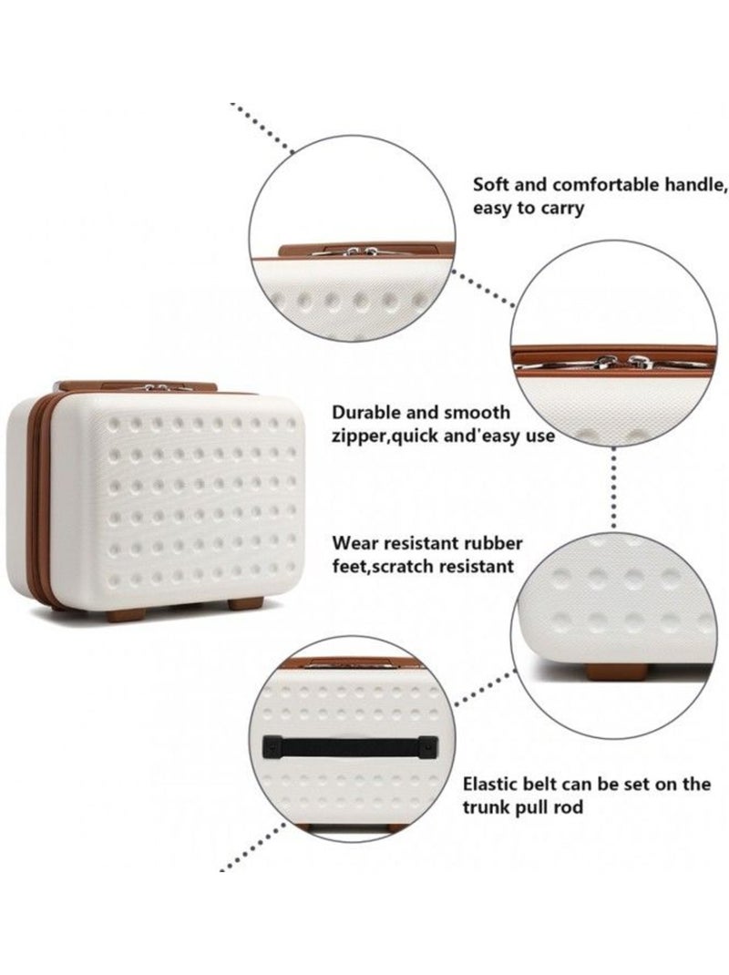 Vanity case rigide abs+pc intérieur doublé 31x18x22 cm - kono Blanc - Kiabi