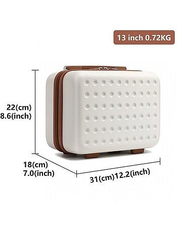 Vanity case rigide abs+pc intérieur doublé 31x18x22 cm - kono