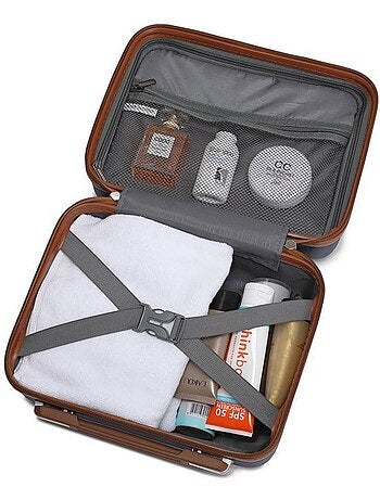 Vanity case rigide abs+pc intérieur doublé 31x18x22 cm - kono