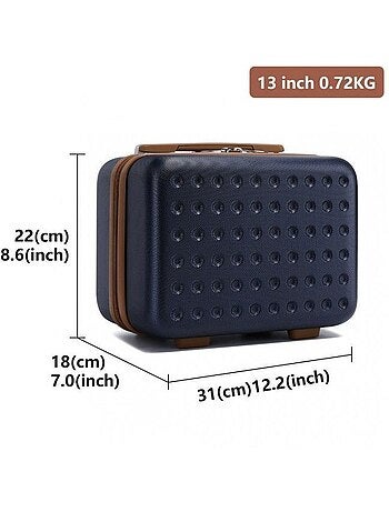 Vanity case rigide abs+pc intérieur doublé 31x18x22 cm - kono