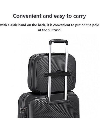 Vanity case rigide étanche poignée trolley 36x29x16 cm - british traveller