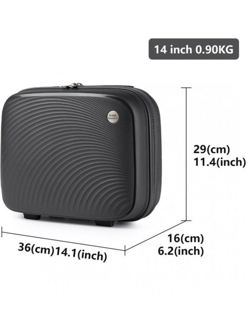 Vanity case rigide étanche poignée trolley 36x29x16 cm - british traveller Noir - Kiabi