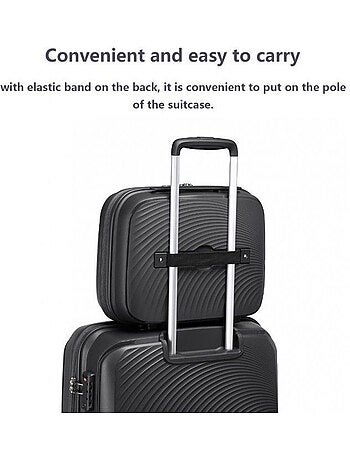 Vanity case rigide étanche poignée trolley 36x29x16 cm - british traveller