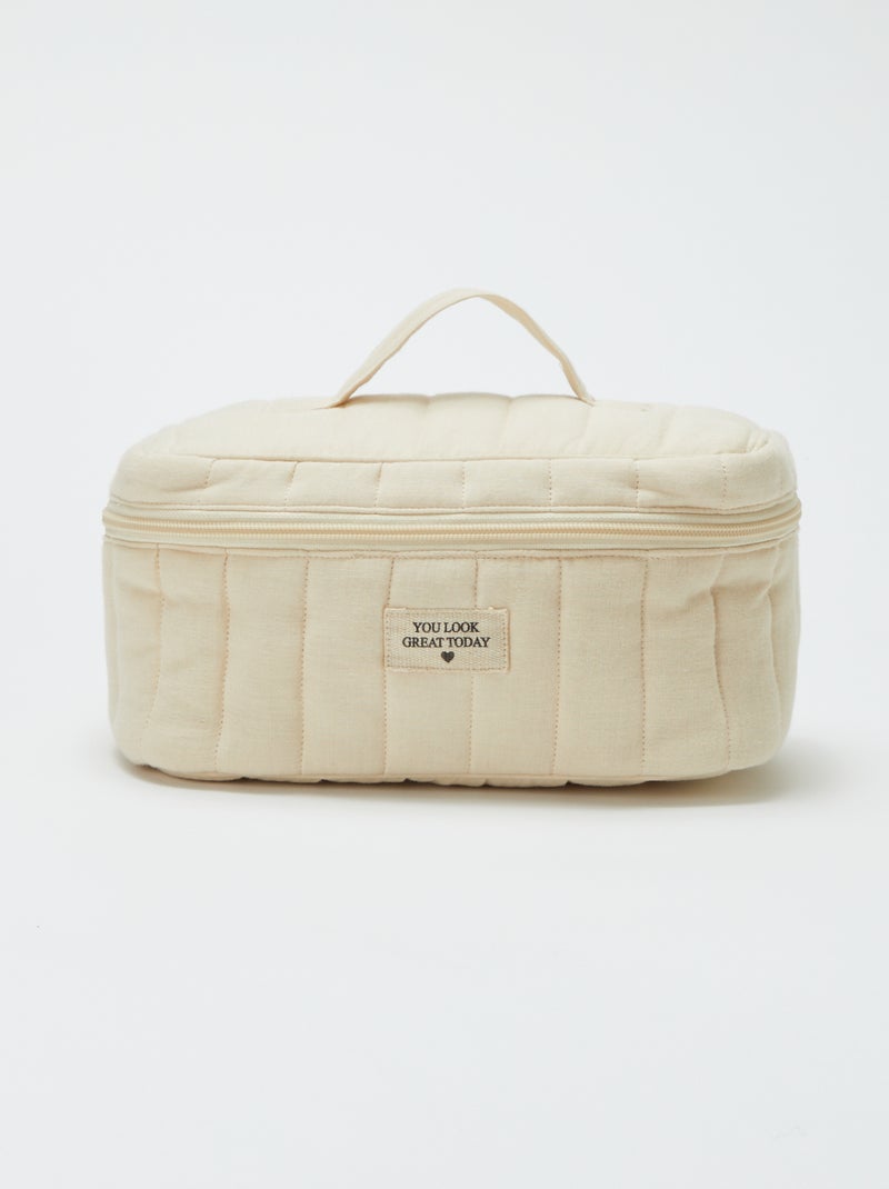 Vanity en gaze de coton Beige - Kiabi