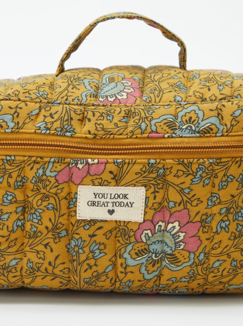 Vanity en gaze de coton imprimé Jaune - Kiabi