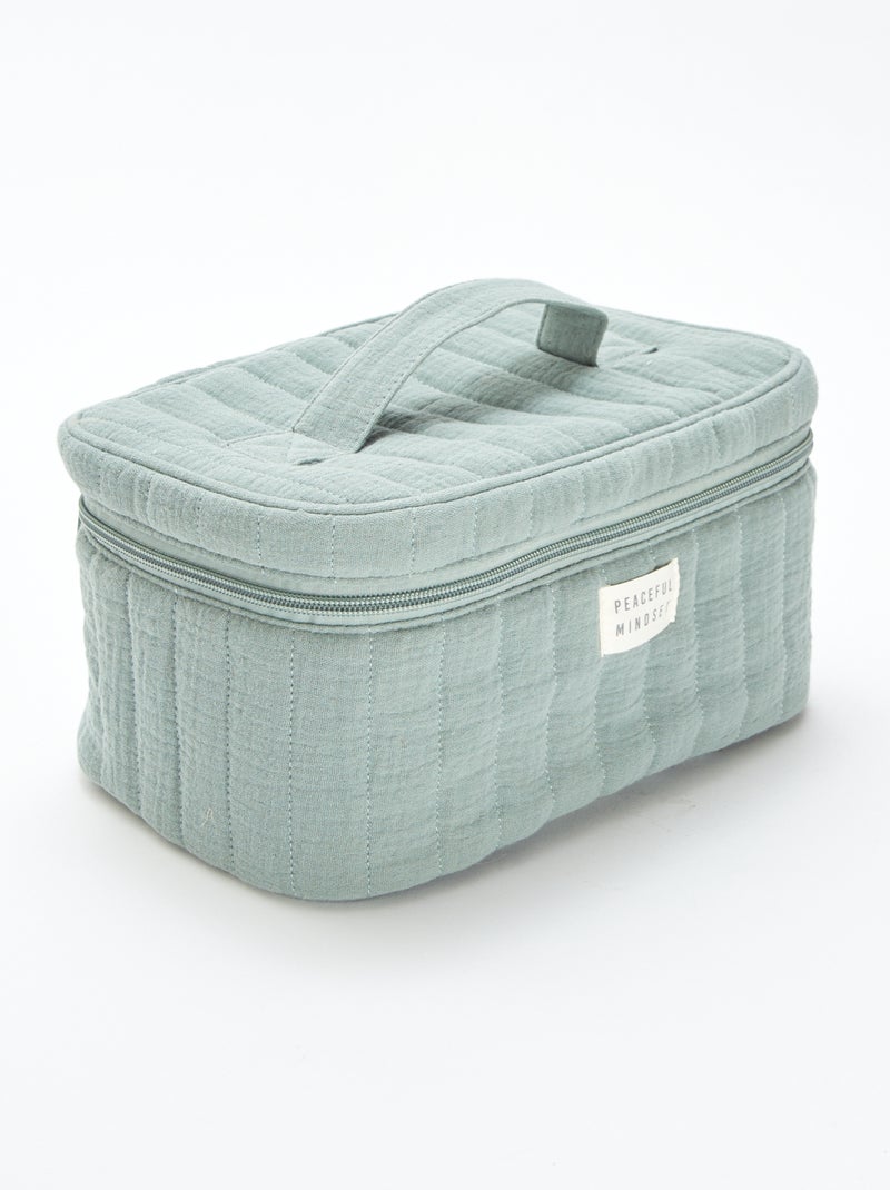 Vanity en gaze de coton VERT - Kiabi
