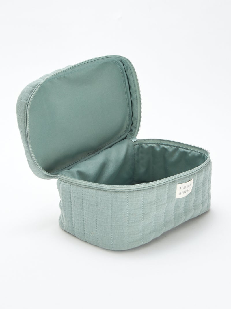 Vanity en gaze de coton VERT - Kiabi
