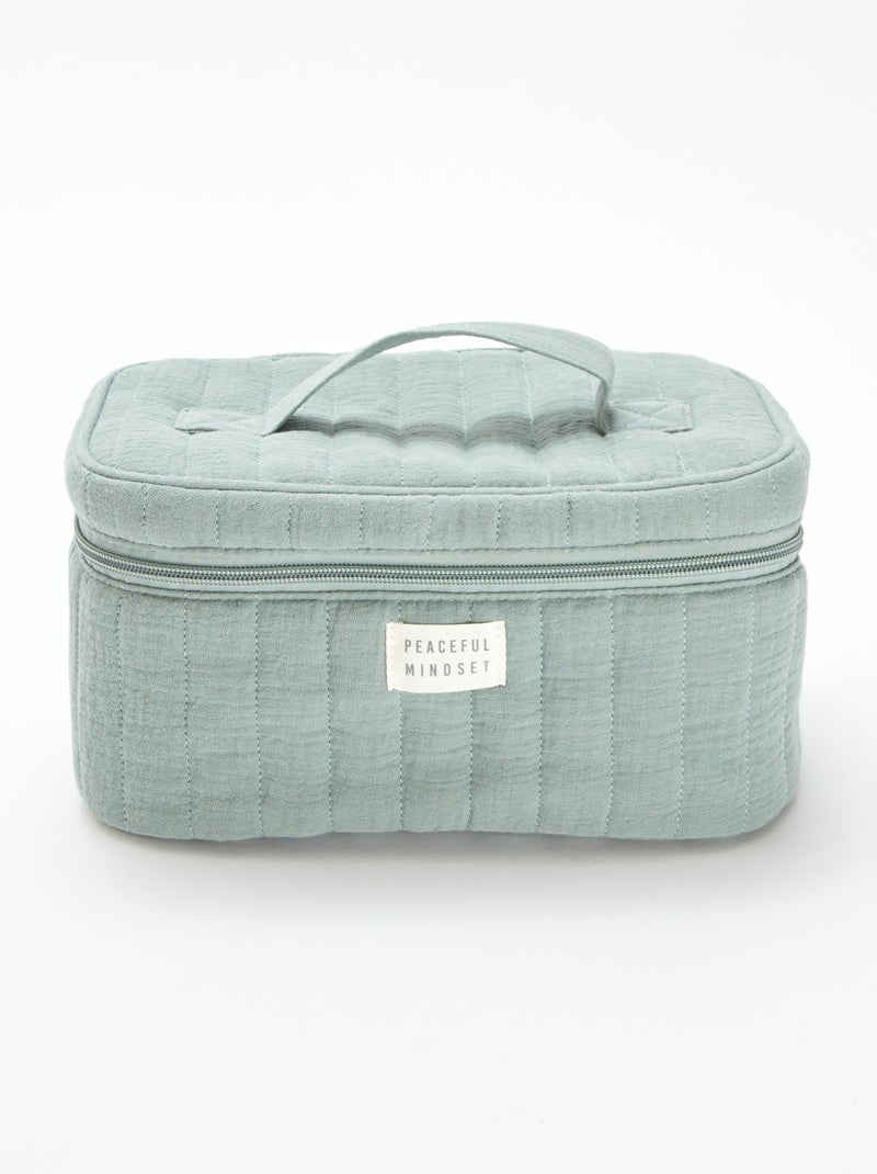 Vanity en gaze de coton VERT - Kiabi