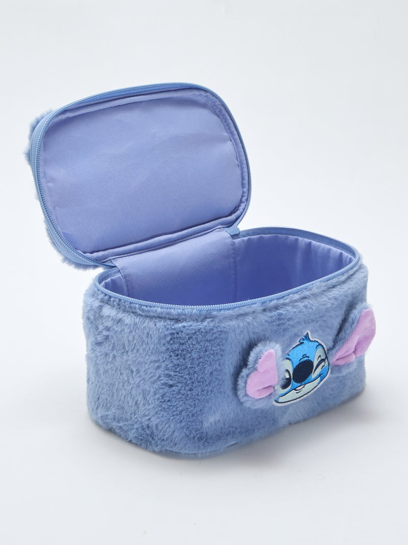 Vanity 'Stitch' en maille peluche Bleu - Kiabi