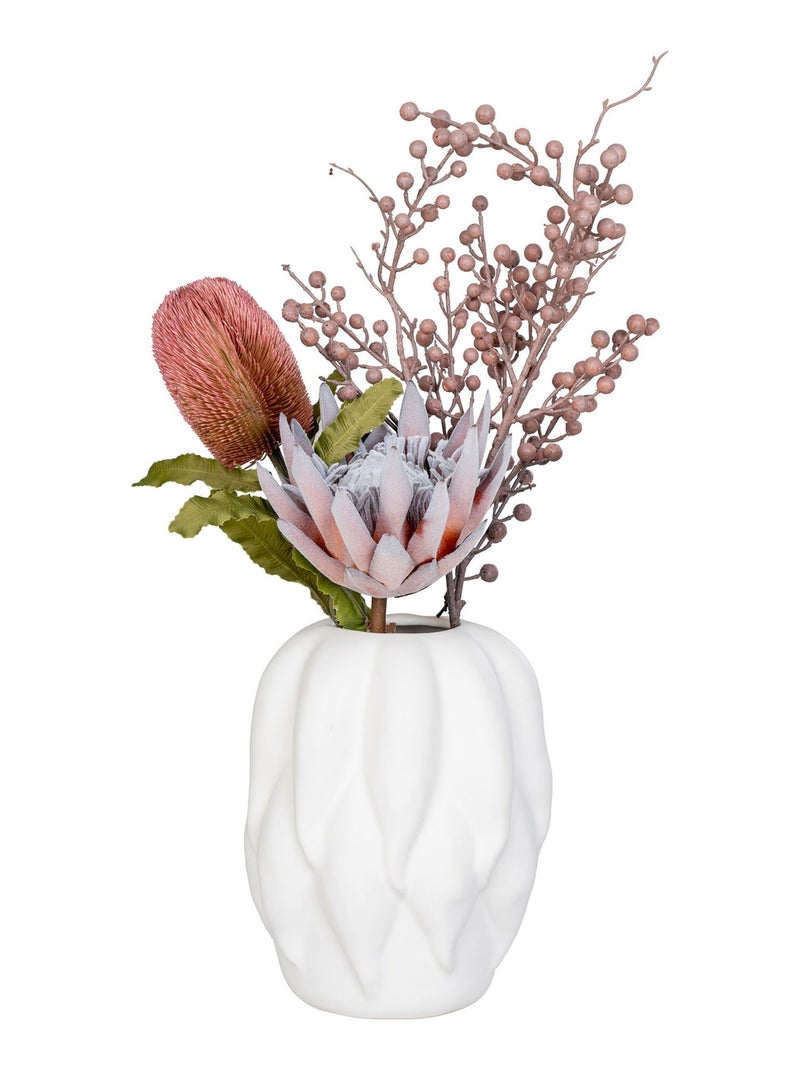 Vase - Vase, céramique, beige, 19,5x19,5x26 cm Beige - Kiabi