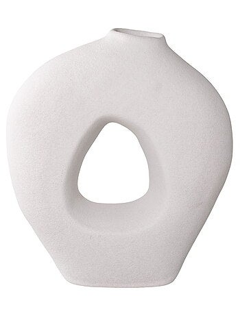 Vase - Vase, céramique, blanc 24x10,5x27,8 cm