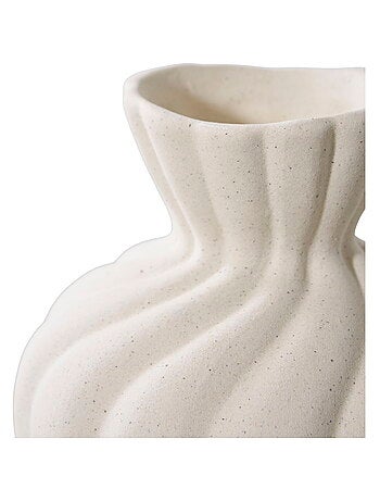 Vase - Vase, céramique, blanc, lot de 2