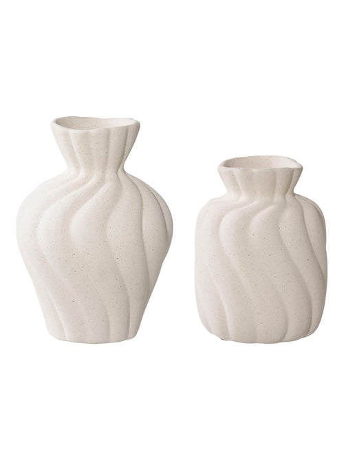 Vase - Vase, céramique, blanc, lot de 2 - Kiabi