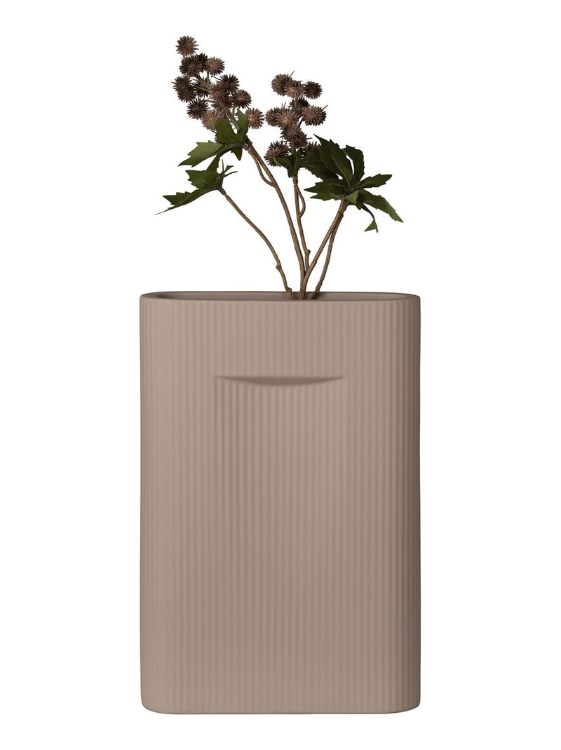 Vase - Vase, céramique, marron, 24x8,5x35,5 cm Camel - Kiabi