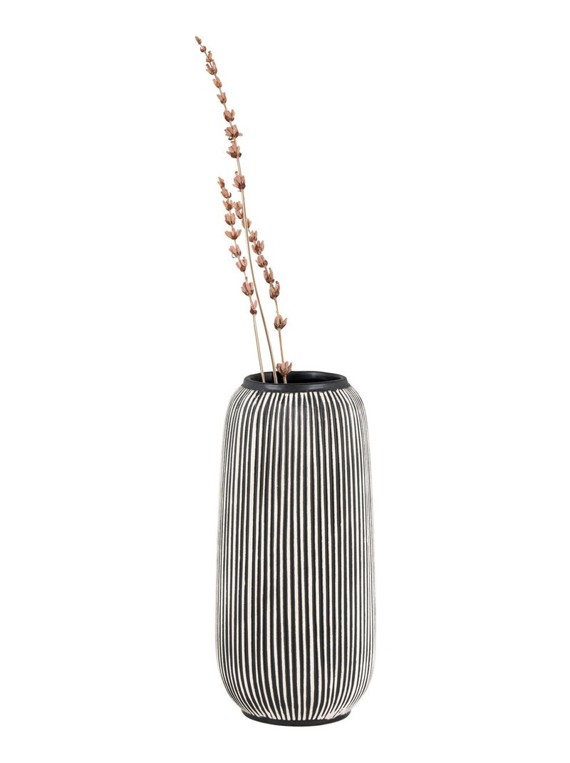 Vase - Vase, céramique, noir/blanc, ø9,5x20 cm Noir Blanc - Kiabi
