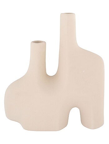 Vase - Vase, céramique, sable, 23,5x8x27 cm
