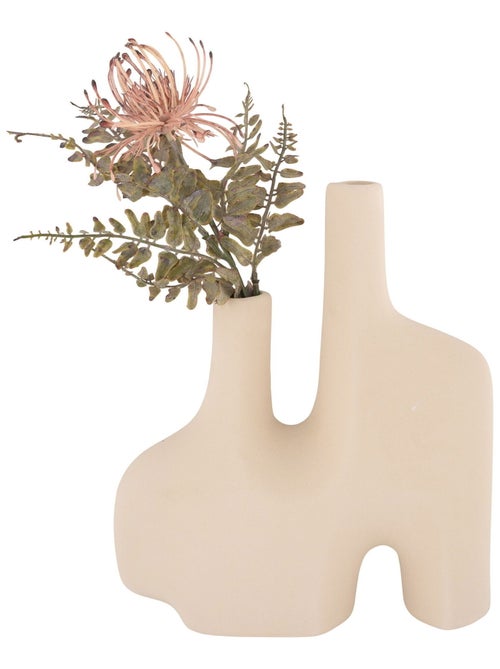 Vase - Vase, céramique, sable, 23,5x8x27 cm - Kiabi