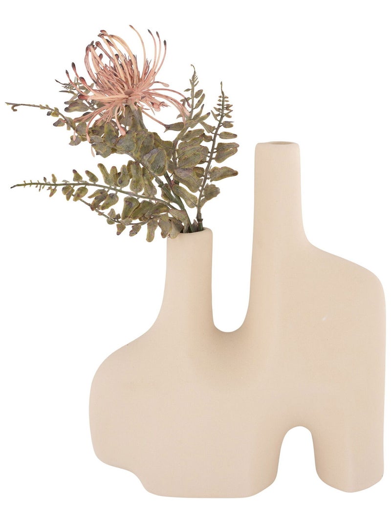 Vase - Vase, céramique, sable, 23,5x8x27 cm Beige sable - Kiabi