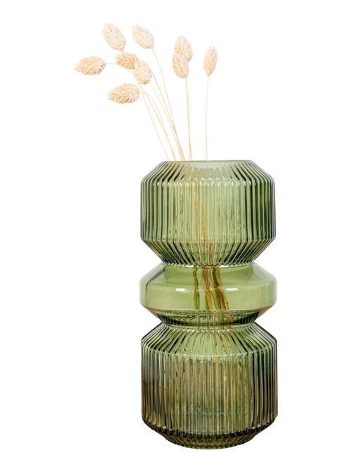 Vase - Vase, verre, vert, ø12x25 cm - Kiabi