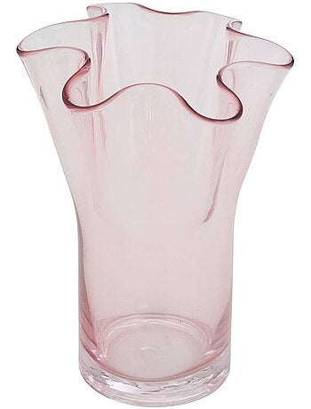 Vase à col festonné en verre soufflé FLDR