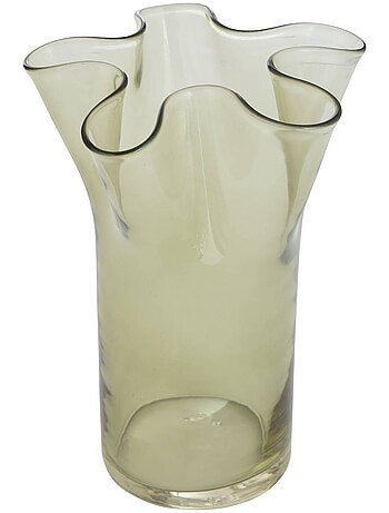Vase à col festonné en verre soufflé FLDR