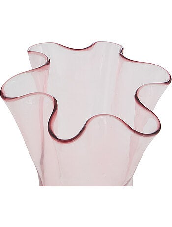 Vase à col festonné en verre soufflé FLDR