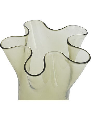 Vase à col festonné en verre soufflé FLDR