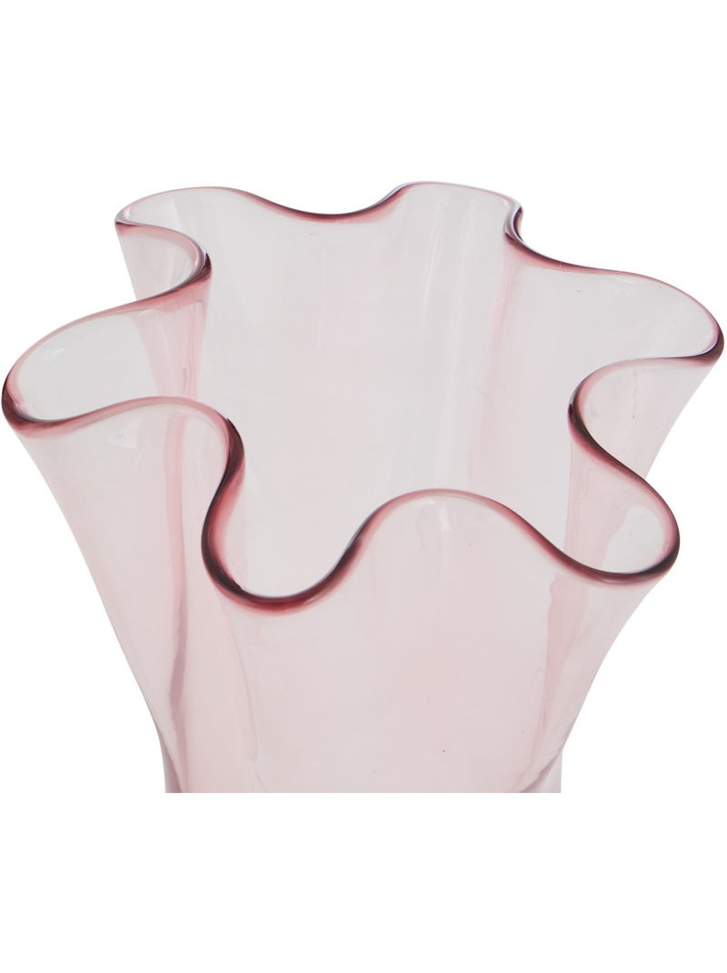 Vase à col festonné en verre soufflé FLDR Vert - Kiabi