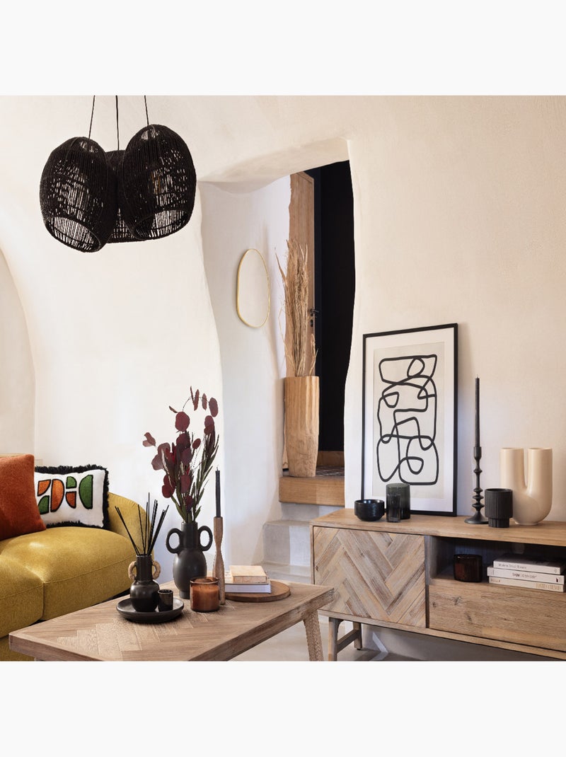 Vase à double goulot en céramique RIVI Blanc chaud - Kiabi