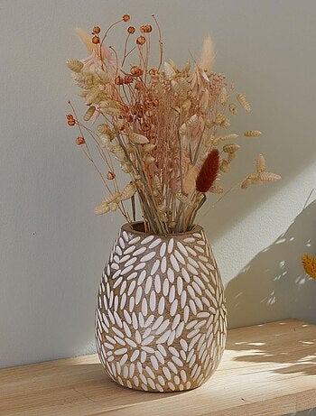 Vase allongé 'MANGO WOOD' 'TODAY' - Kiabi