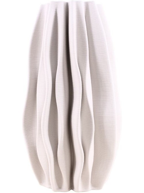 Vase alvéolé en céramique blanche, H37cm - Kiabi