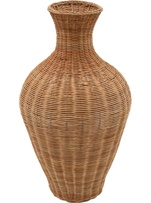 Vase amphore tressé en rotin sur structure fonte MELIA - Kiabi