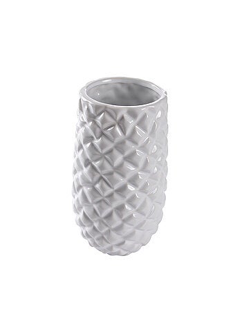 Vase ananas blanc 24 cm