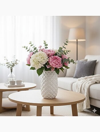Vase ananas blanc 24 cm