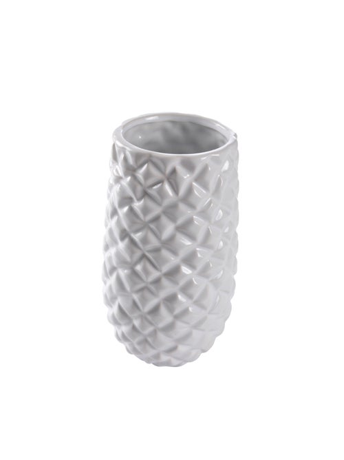 Vase ananas blanc 24 cm - Kiabi