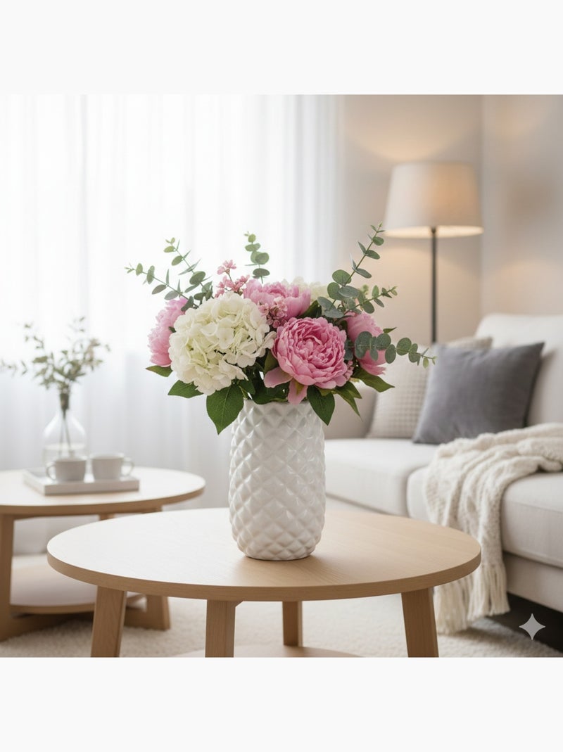 Vase ananas blanc 24 cm Blanc - Kiabi