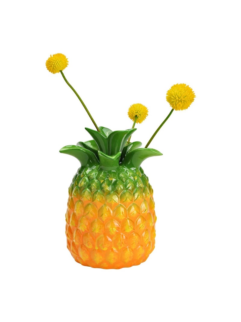 Vase ananas en céramique Jaune - Kiabi