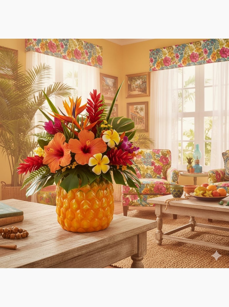 Vase ananas en céramique Jaune - Kiabi