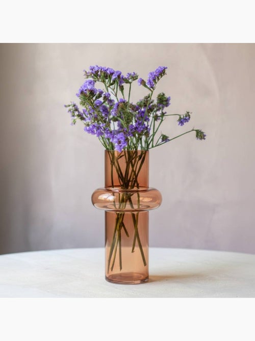 Vase anneau en verre 25cm - Kiabi