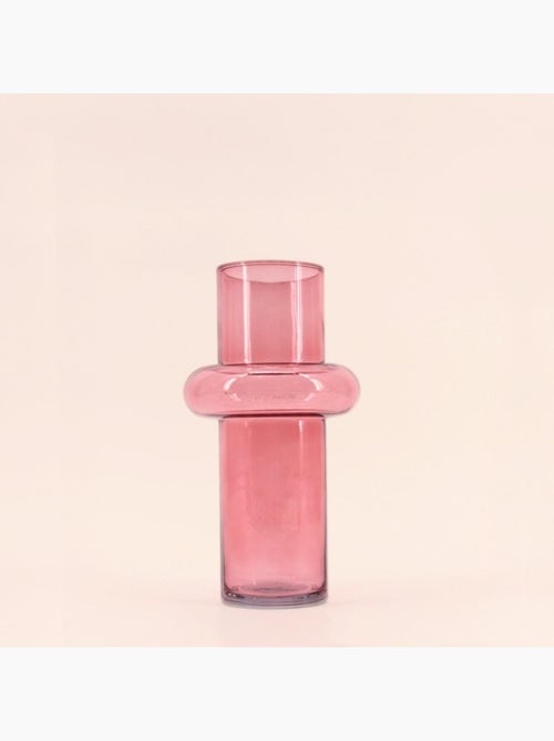 Vase anneau en verre 25cm - Kiabi