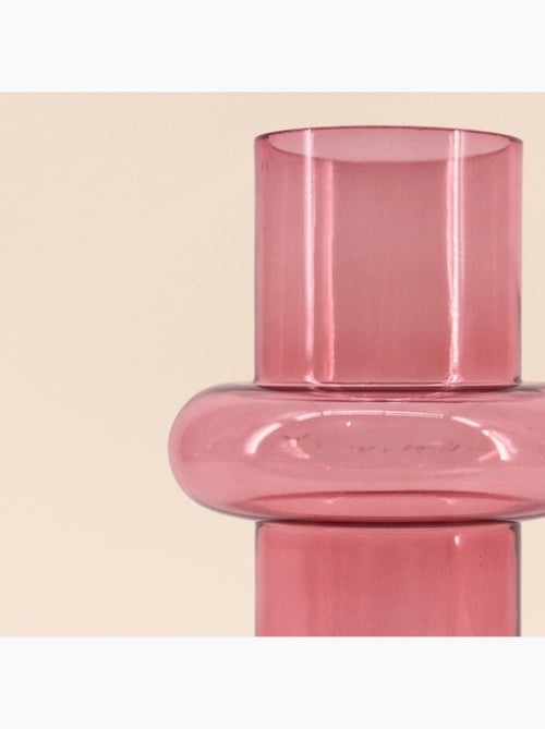 Vase anneau en verre 25cm - Kiabi