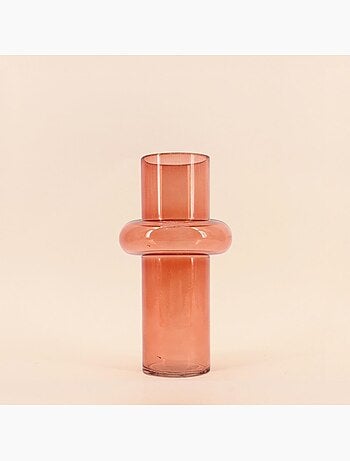 Vase anneau en verre, H25cm