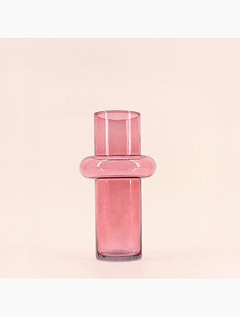 Vase anneau en verre, H25cm