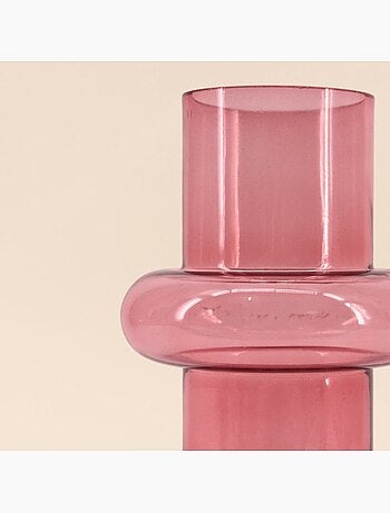 Vase anneau en verre, H25cm