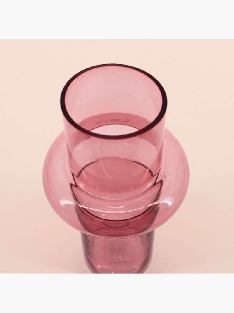 Vase anneau en verre, H25cm Rose - Kiabi